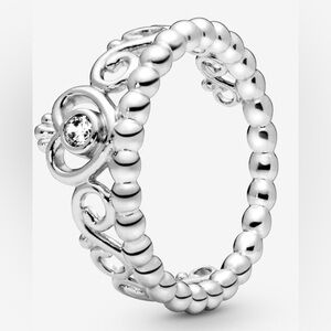 Pandora Princess Tiara Crown Ring Size 10.5
